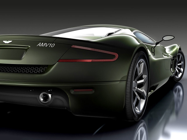 Green sports car back view free wallpaper for desktop - medium preview image