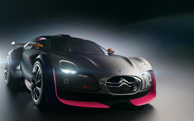Futuristic car bright pink interior free wallpaper for desktop - medium preview image
