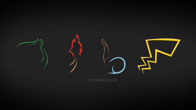 Black background colorful logo lightning free wallpaper for desktop - medium preview image