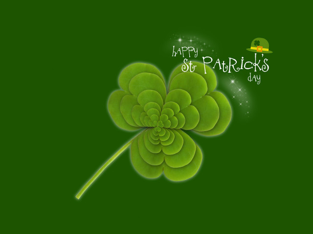 Green clover happy st patricks #3 free wallpaper for desktop - medium preview image