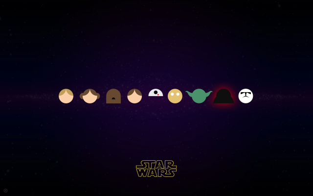 Star wars poster faces dark #2 free wallpaper for desktop - medium preview image