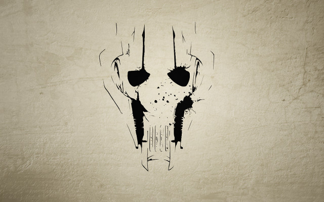 Black white skull wall grungy free wallpaper for desktop - medium preview image