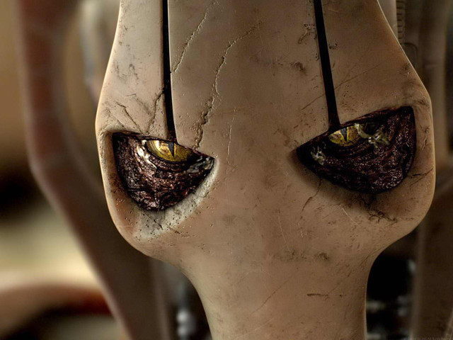 Creepy alien yellow eyes strings free wallpaper for desktop - medium preview image