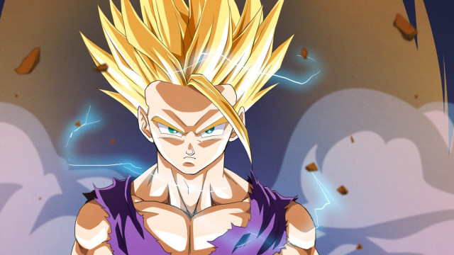 Cute super saiyan blonde spiked free wallpaper for desktop - medium preview image