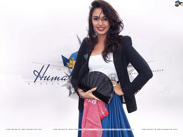 Woman blue dress black jacket free wallpaper for desktop - medium preview image