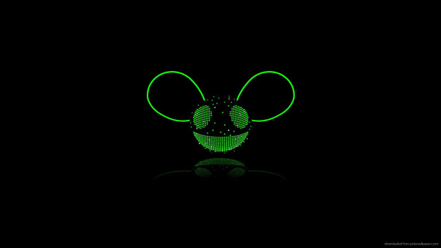 Green mouse black background green free wallpaper for desktop - medium preview image
