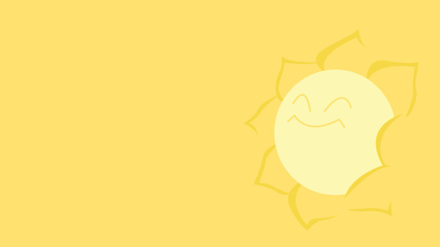 Yellow background cartoon face side free wallpaper for desktop - medium preview image