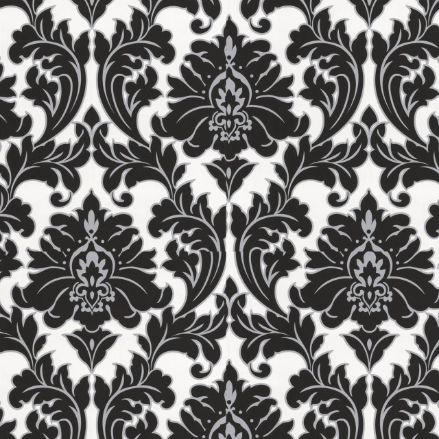 Black white floral wallpaper design #3 free wallpaper for tablet - medium preview image