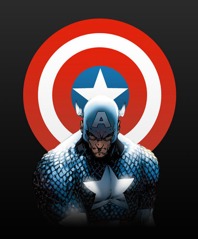 Captain america star chest shield free wallpaper for mobile - medium preview image