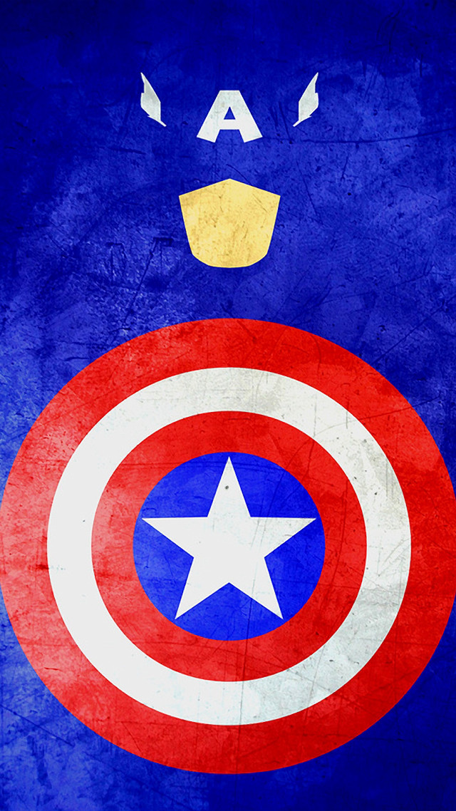 Captain america star painting milky free wallpaper for mobile - medium preview image