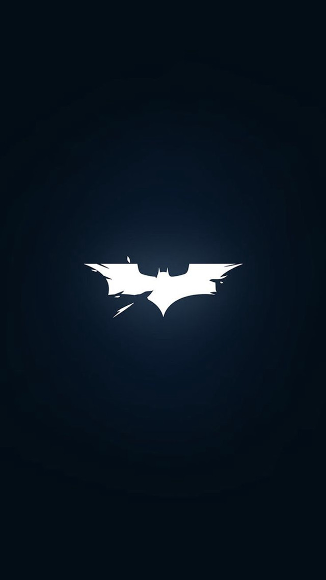 Batman logo dark background white free wallpaper for mobile - medium preview image
