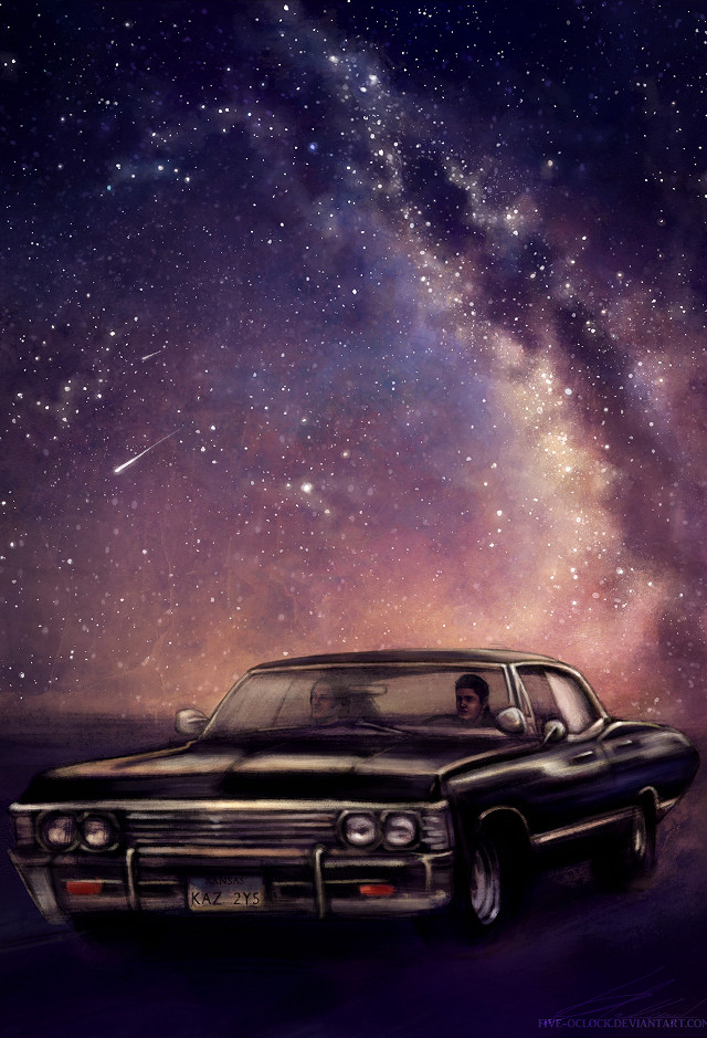 Car galaxy sky stars man free wallpaper for mobile - medium preview image