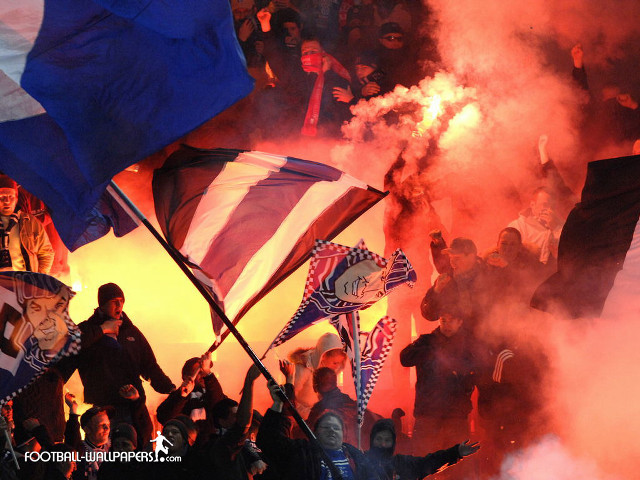 Soccer game people flags smoke free wallpaper for desktop - medium preview image