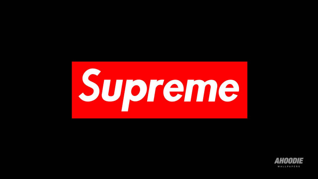Red supreme sticker black background #2 free wallpaper for desktop - medium preview image