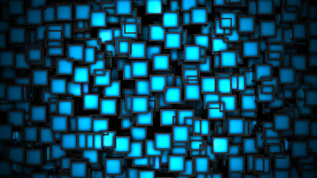 Blue background squares pattern design free wallpaper for desktop - medium preview image