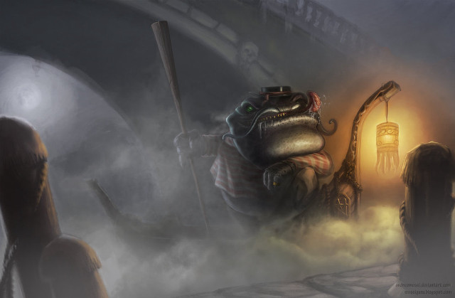 Giant snake foggy area light free wallpaper for desktop - medium preview image