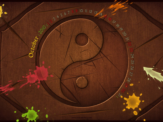 Yin yang painting splatters caption free wallpaper for desktop - medium preview image