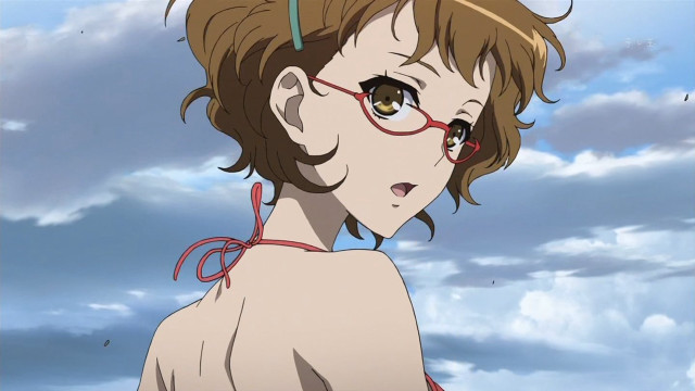 Woman glasses looking sky clouds free wallpaper for desktop - medium preview image