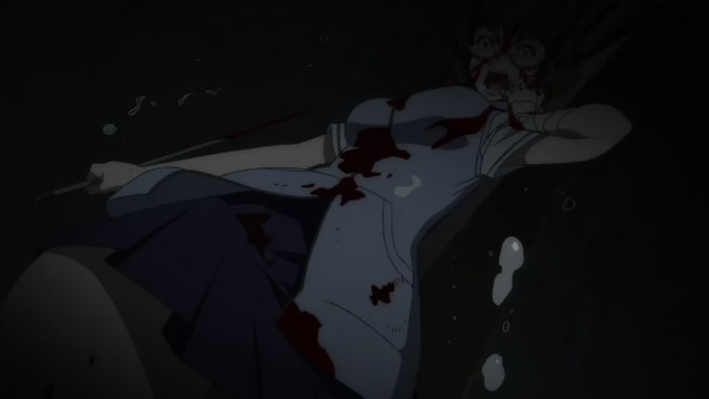 Woman bed blood knife hand free wallpaper for desktop - medium preview image