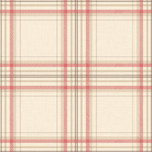 Plaid red beige white fabric free wallpaper for tablet - medium preview image
