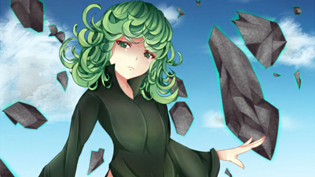 Green hair flying manga aya free wallpaper for desktop - medium preview image