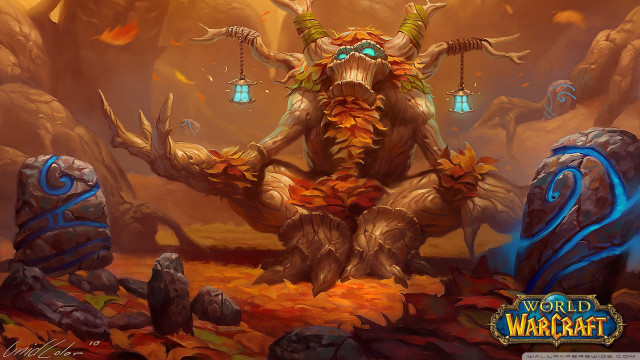 Monster with horns painting artwork free wallpaper for desktop - medium preview image