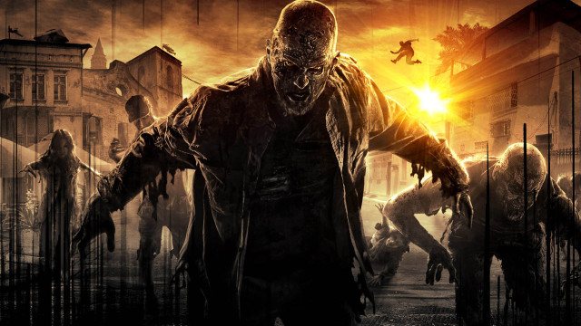 Zombies city night man knife free wallpaper for desktop - medium preview image