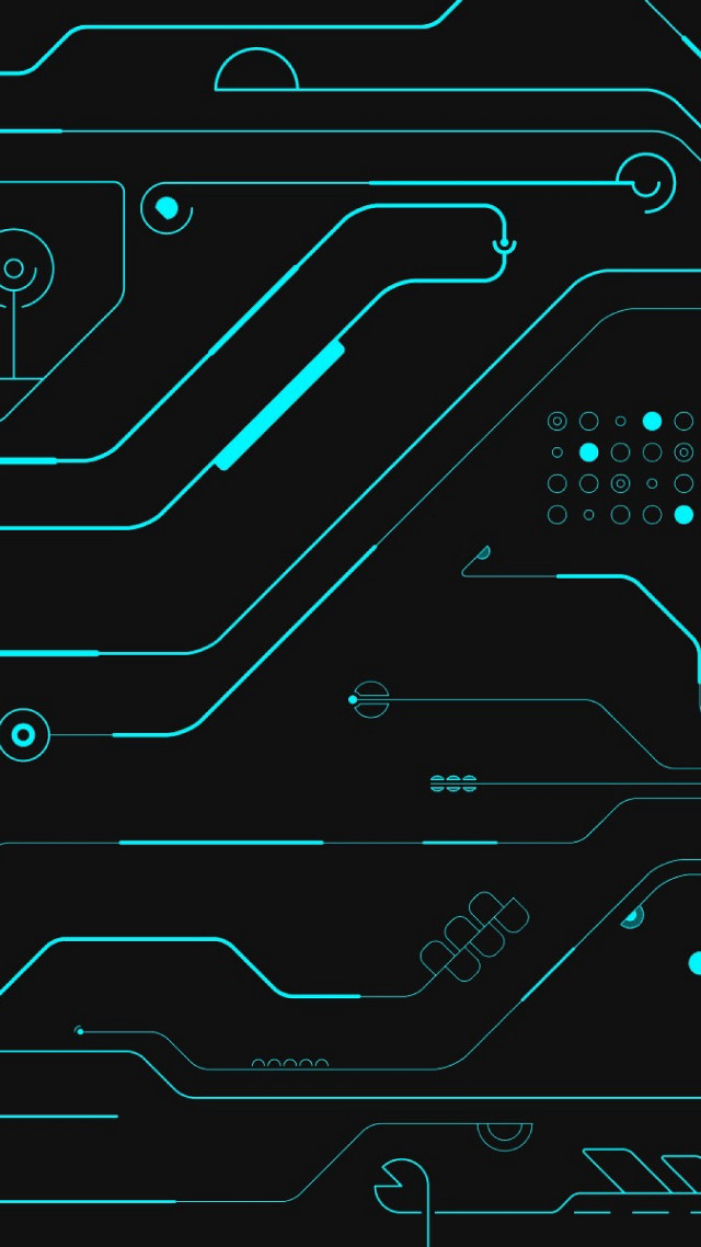 Futuristic background blue line black free wallpaper for mobile - medium preview image