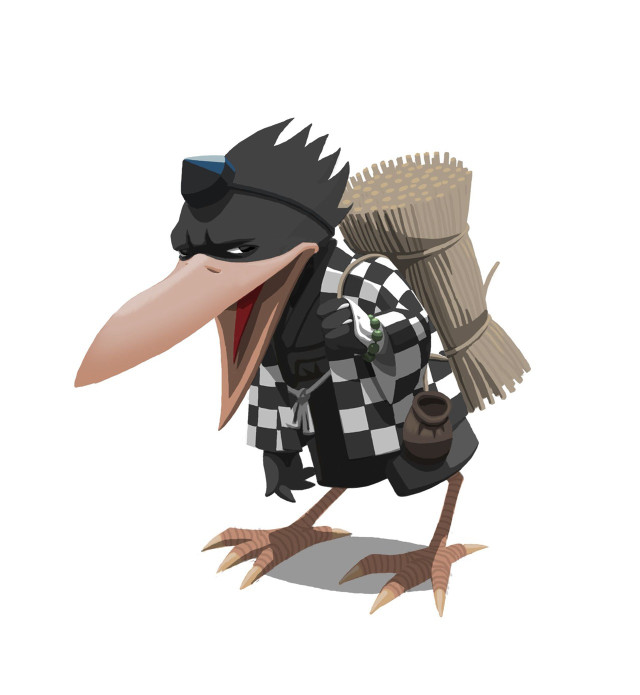 Cartoon bird hat checkered shirt free wallpaper for tablet - medium preview image
