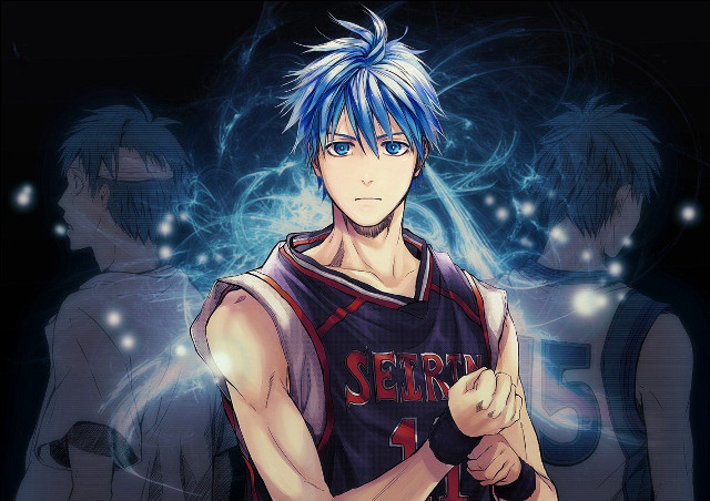 Blue hair basketball manga lightning free wallpaper for desktop - medium preview image
