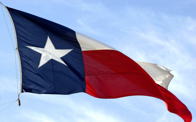 Texas flag flying wind blue #2 free wallpaper for desktop - medium preview image