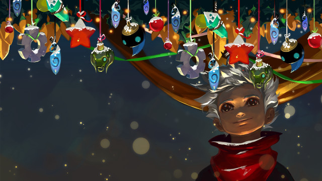 Woman reindeer antlers christmas decoration free wallpaper for desktop - medium preview image