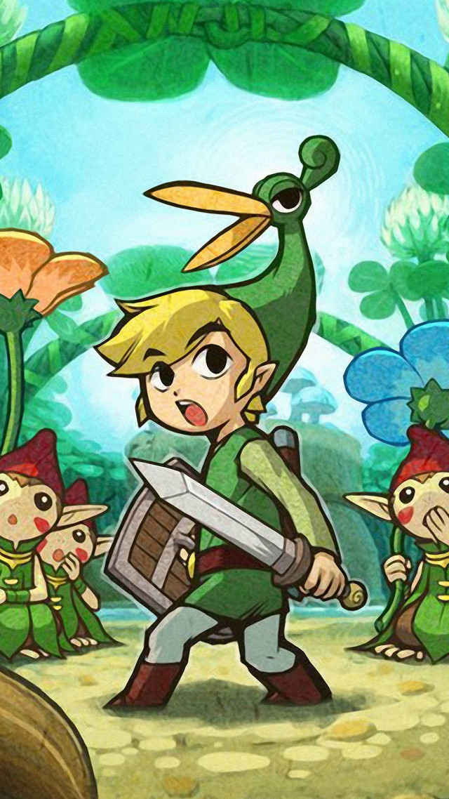 Cartoon link people sword forest free wallpaper for mobile - medium preview image