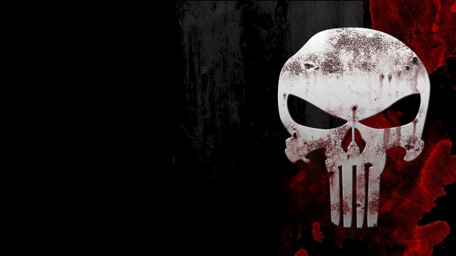 White skull red paint black free wallpaper for desktop - medium preview image
