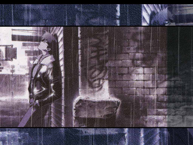 Gothic urban rainy umbrella man free wallpaper for desktop - medium preview image