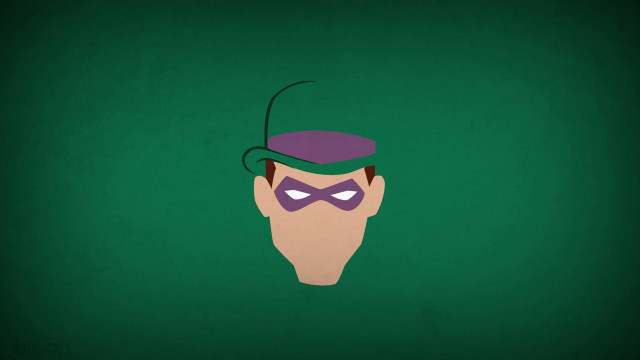 Purple mask green hat character free wallpaper for desktop - medium preview image