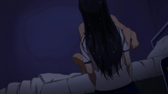 Woman longhair bed darkroom window free wallpaper for desktop - medium preview image