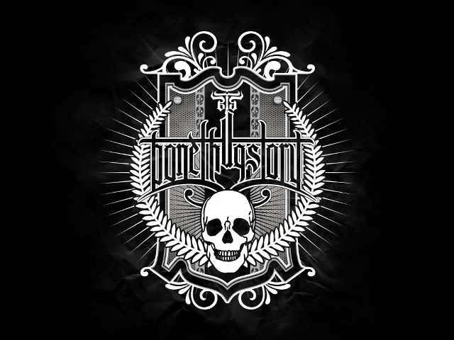 Skull crown cross black background free wallpaper for desktop - medium preview image