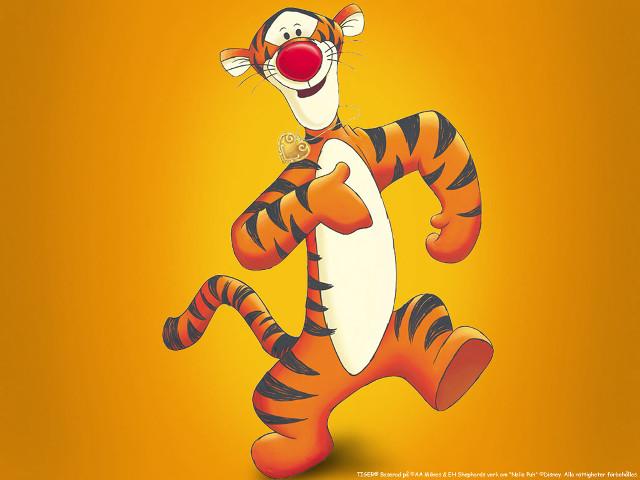 Cartoon tiger red nose big free wallpaper for desktop - medium preview image