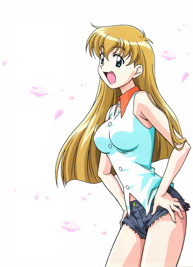 Cartoon girl long blonde hair #2 free wallpaper for mobile - medium preview image