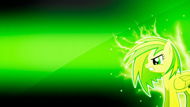 Green yellow pony lightning glow free wallpaper for desktop - medium preview image