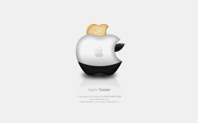 Apple logo bread caption apple free wallpaper for desktop - medium preview image