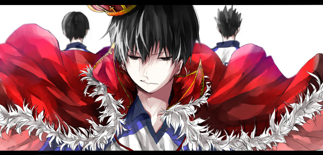 Man crown red cape royalty free wallpaper for desktop - medium preview image