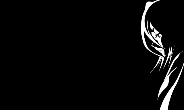 Black white woman long hair free wallpaper for desktop - medium preview image