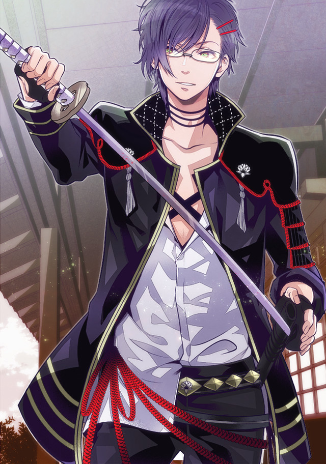 Man black jacket sword red free wallpaper for mobile - medium preview image