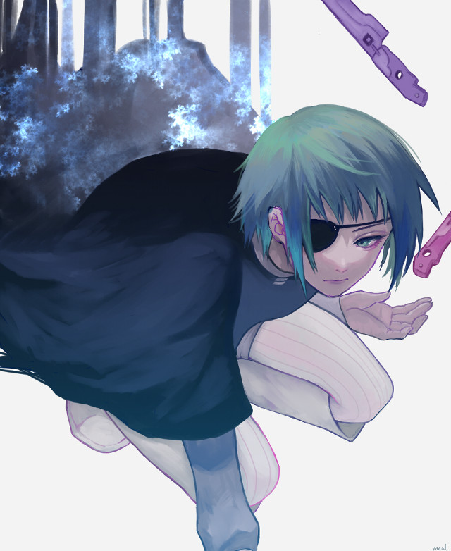 Cartoon character knife city skyscrapers free wallpaper for mobile - medium preview image