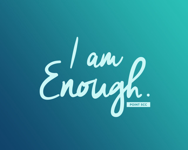 I am enough blue background free wallpaper for desktop - medium preview image