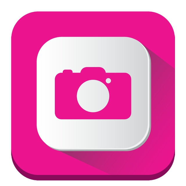 Pink white square camera shadow free wallpaper for tablet - medium preview image