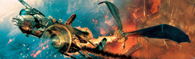 Dragon attack ship sea fire free wallpaper for desktop - medium preview image