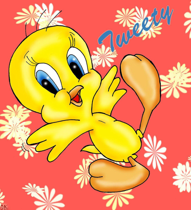 Cartoon bird name flower background free wallpaper for tablet - medium preview image